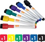 Rexel Dry Erase Markers Pack Of 6 Assorted Colours – 1903792