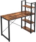 Office Industrial Computer Desk With Bookshelf