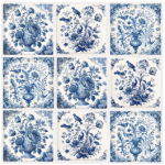 Tear Resistant Deco Print Delft Blooms 9'S