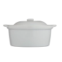 Round White Casserole Dish With Lid Plus Heart Sticker