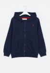 Boys Navy Basic Emb Fleece Zip Thru - Navy