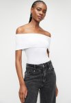 Superbalist Roll Over Bardot Top - White