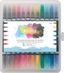Dual Tip Pens - Brush & Marker 12 Pack - Watercolour