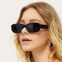 Small Frame Rectangular Black Simple Casual Women Sunshade Eyeglasses Hiking Driving Eyewear Fashion Glasses