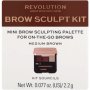 Revolution Brow Sculpt Kit Dark Brown