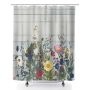 Polyester Fabric Shower Curtains 180X180CM Tropical Floral Bathroom Decor