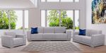 Panache Rocha Crystal Grey Fabric Lounge Suite