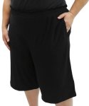 Ladies Plain Bon Bon Bermuda - 60 Black