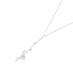 Grecian 925 Silver Single Leaf Pendant Necklace - Silver