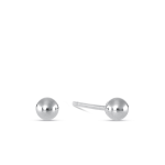 Miss Swiss Sterling Silver Full Ball Stud Earrings