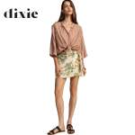 Cheetah Palm Tree Print Wrap Skirt MINI - Sage Free