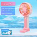 MINI Portable Handheld Fan USB Rechargeable Electric Fan Simple Desktop Fan Outdoor Travel Home Fan - Pink