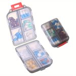 1PC 10-GRID Pill Storage Box Portable Medicine Box For Travel Pill Vitamin Container Pill Organizer