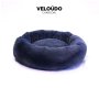 Charcoal Short-fur Velvet Veloudo Large 90CM Iremia Dog Bed