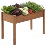 Dumos Raised Garden Bed With Legs 48X24X30 Inch Planter Box Outdoor With Liner For Herbs Flowers Vegetables Elevated Wooden Gard