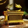 Goldair Gold Plated-plated Ark Of The Covenant Replica - Zinc Alloy Electroplated Copper Stand Jewish Judaica Gift M/l/xl