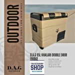 Camping Fridge Khalari Double Door Fridge Freezer 55L Dag 12V 24V & 220V