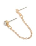 Goldair Gold Diamante & Cross Chain Sandwich Earring