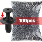 100PCS 8MM Plastic Rivets Fasteners Screw Car Bumper Fender Black Rivet Car Fastener Clips For Toyota For Focus For Kia For Niss