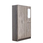 3 Door Wardrobe With Mirror – 2 Colour Options