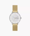 Skagen Riis Three-hand Gold-tone Stainless Steel Woman's Watch SKW3092