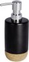 Wenko - Soap Dispenser - Black Ceramic & Cork