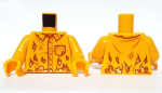 Parts Torso Torn And Ripped Shirt Collar And Pocket Pattern Bright Light Orange Arms Bright Light Orange Hands 973PB3796C01
