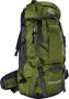 60L Water Resistant Camping Backpack With Rain Cover Army Green