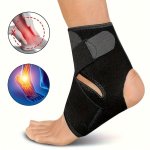 Adjustable Ankle Brace Support For Men And Women - Open Heel Compression Wrap For Achilles Tendon Stability - Hand Wash Only Wit