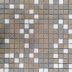 Stone Glass Mosaic Tile La Lucia Dark Grey 33 X 33CM