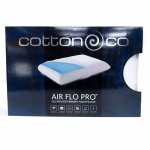 Air Flo Pro Gel Infused Memory Foam Pillow In White - White Onesize