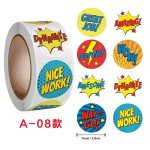 500PCS ROLL School Teacher Praise Encouragement Reward Stickers Office Supplies Classification Stickers