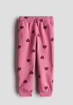 Brushed-inside Joggers - Pink Hearts