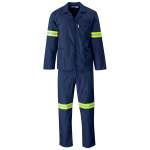 Trade Poly Cotton Conti Suit - Reflective Arms & Legs - Royal Blue 44