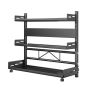 Kitchen Storage Rack 3-TIER Condiment Rack Sturdy Carbon Steel Home Gift
