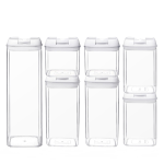 Pack Of 7 Air-tight Sealed Food Storage Container Set - White