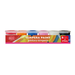 25ML Tempera Paint Set With Brush - 6 Vibrant Colours