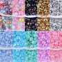 10G/0.35OZ Colorful Flat Bottom Plastic Round Beads Diy Jewelry Nail Art Decoration Materials