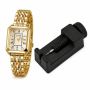 Women's Retro Steel Strap Quartz Watch + Watch Band Adjusting Tool Set