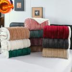 Elegant Line Patterned Sherpa Blanket - Turquoise