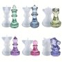 1PC Chess Sets Resin Silicone Mold Chess Checkers & Board Game Silicone Mold For Resin Casting Diy Resin Epoxy Molds For Family Gathering Diy Art Crafts