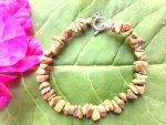 Unakite Chip Stone Bracelet A257