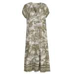 Jungle Toile Print Dress - Forest Green S m
