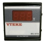 DC-V72 Digital Voltmeter 72X72MM 1-300VDC