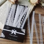 30 Pieces Retro Floral White Lace Sticker Notebook Diy Decoration Scrapbook Album Craft Diy Album Scrapbook Decoration Accessori