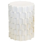 Brix Ceramic Stool - White