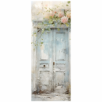 Tear Resistant Door Print Light Blue Door