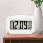 1PC MINI Lcd Smart Alarm Clock With Night Light Music Alarm Snooze Perpetual Calendar Digital Thermometer 5-SECOND Backlight Bat