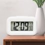 1PC MINI Lcd Smart Alarm Clock With Night Light Music Alarm Snooze Perpetual Calendar Digital Thermometer 5-SECOND Backlight Battery Operated Battery Not Included