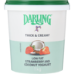 Low Fat Strawberry & Coconut Flavoured Yoghurt 1KG